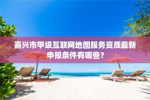 嘉兴市甲级互联网地图服务资质最新申报条件有哪些？