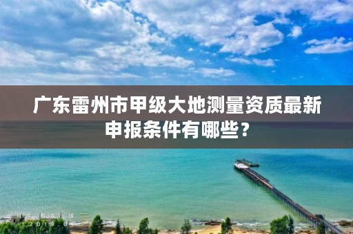 广东雷州市甲级大地测量资质最新申报条件有哪些？
