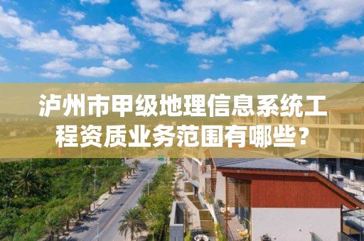泸州市甲级地理信息系统工程资质业务范围有哪些？