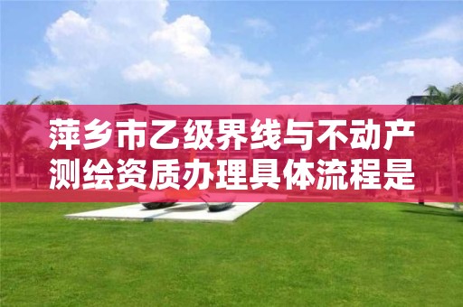 萍乡市乙级界线与不动产测绘资质办理具体流程是什么？