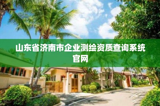 山东省济南市企业测绘资质查询系统官网