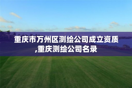 重庆市万州区测绘公司成立资质,重庆测绘公司名录