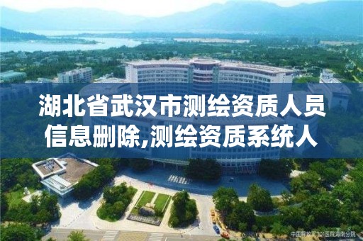 湖北省武汉市测绘资质人员信息删除,测绘资质系统人员查询
