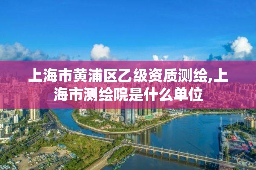 上海市黄浦区乙级资质测绘,上海市测绘院是什么单位