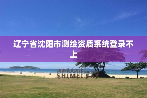 辽宁省沈阳市测绘资质系统登录不上