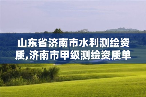 山东省济南市水利测绘资质,济南市甲级测绘资质单位