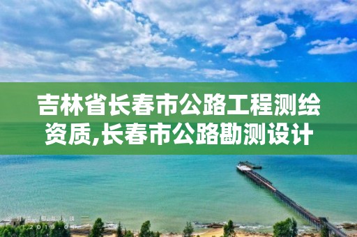 吉林省长春市公路工程测绘资质,长春市公路勘测设计院招聘