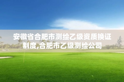 安徽省合肥市测绘乙级资质换证制度,合肥市乙级测绘公司