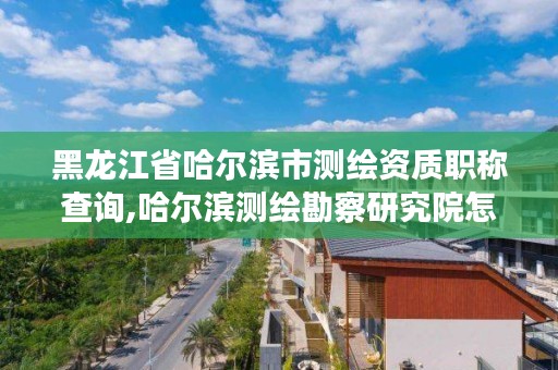 黑龙江省哈尔滨市测绘资质职称查询,哈尔滨测绘勘察研究院怎么样
