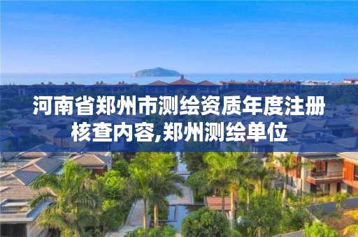 河南省郑州市测绘资质年度注册核查内容,郑州测绘单位
