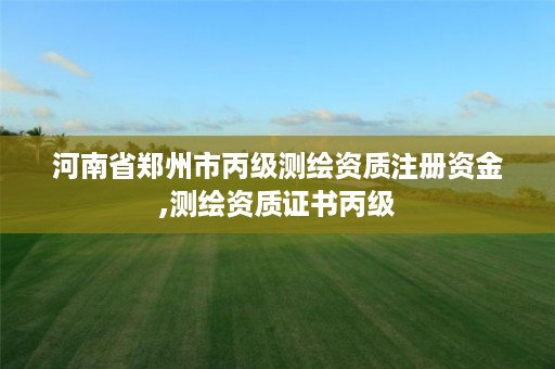 河南省郑州市丙级测绘资质注册资金,测绘资质证书丙级