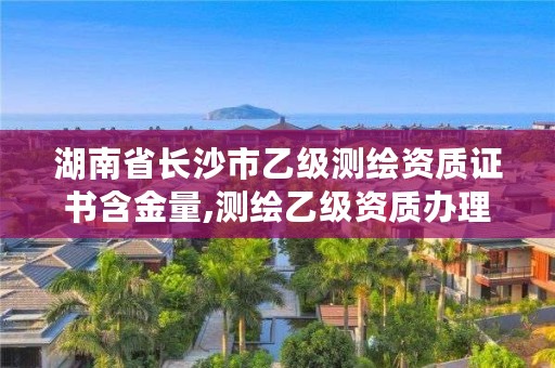 湖南省长沙市乙级测绘资质证书含金量,测绘乙级资质办理条件