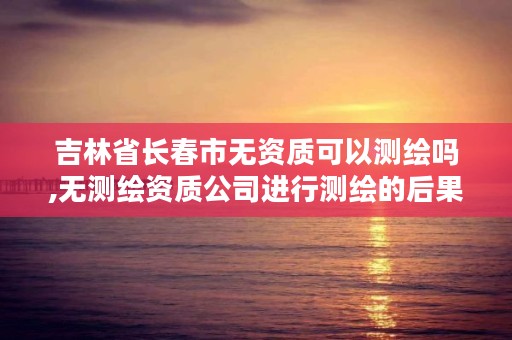 吉林省长春市无资质可以测绘吗,无测绘资质公司进行测绘的后果