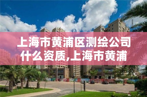 上海市黄浦区测绘公司什么资质,上海市黄浦区测绘中心