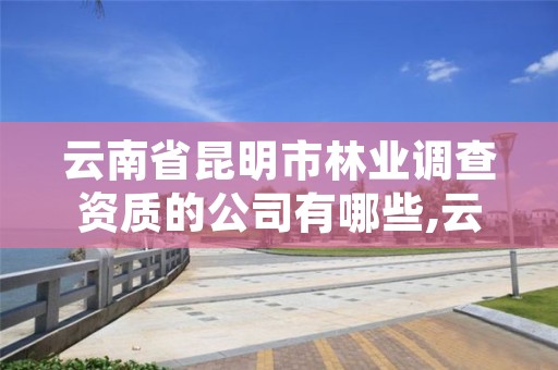 云南省昆明市林业调查资质的公司有哪些,云南省昆明市林业调查资质的公司有哪些地方