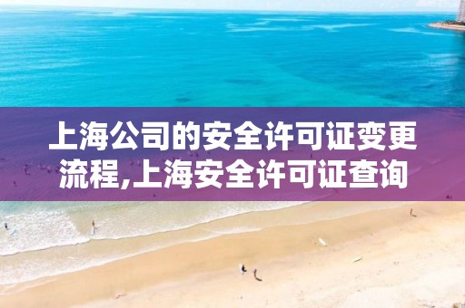 上海公司的安全许可证变更流程,上海安全许可证查询官网