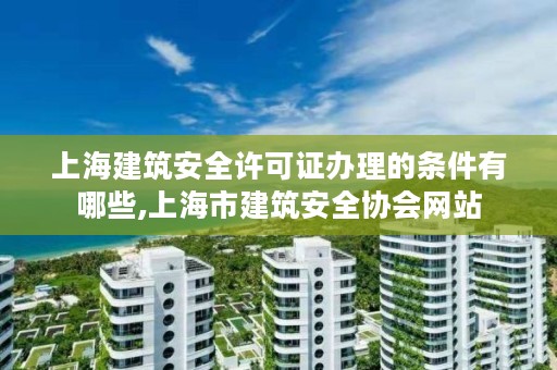上海建筑安全许可证办理的条件有哪些,上海市建筑安全协会网站