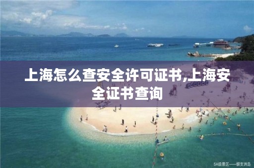 上海怎么查安全许可证书,上海安全证书查询